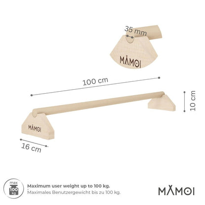 MAMOI 100 cm schwebebalken, balanciersteine, balance beam, balancierbalken, balance steine fu kinder und Erwachsene.-1