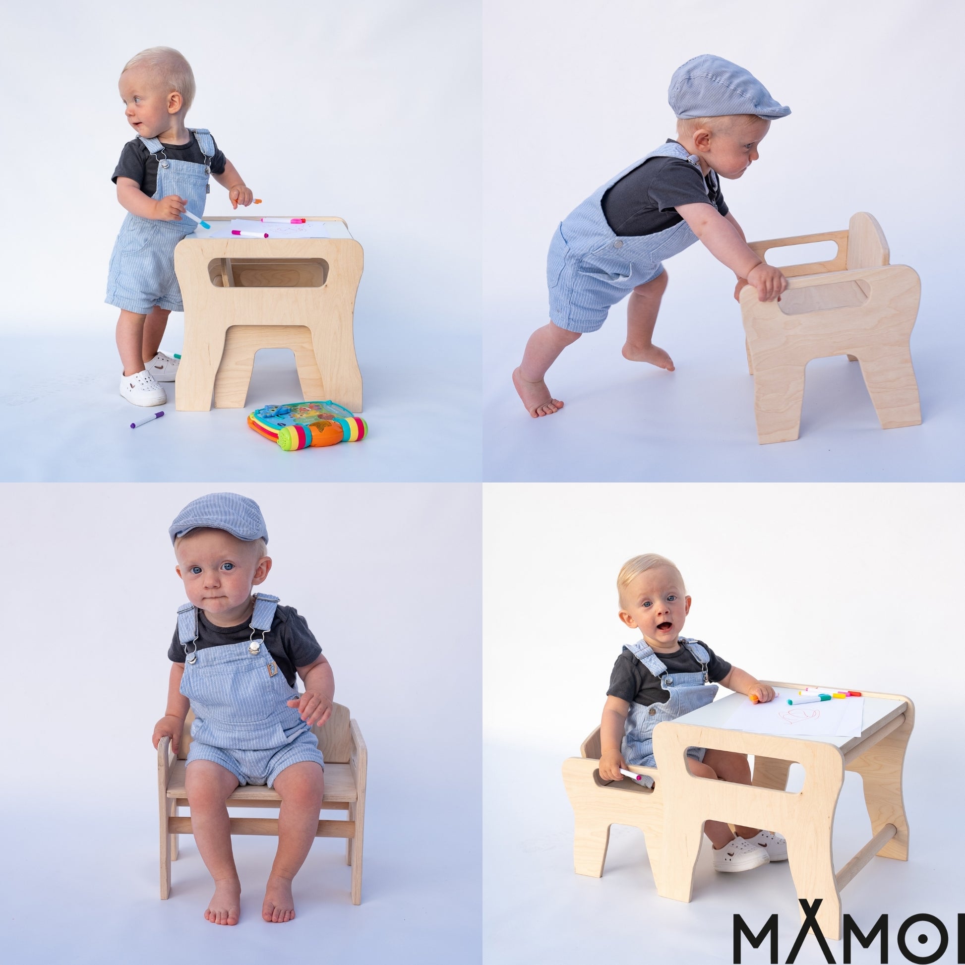 MAMOI® Stylisch Kinderzimmer Möbel: Kindertisch mit Stühle - Schreibtisch Sitzgruppe Tisch Stuhl Set Kinder - Kinderstuhl.-3