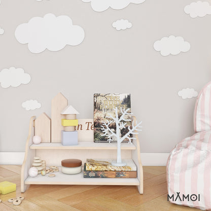 MAMOI® Personalisierte bücherregal mit namen für kinder, Bücherkiste für kinderzimmer, Book shelf, Buchregal, Wandregal kinderregal, Kinderbücherregal aus holz, Kindermöbel für kind montessori-4