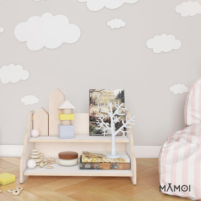 MAMOI® Bücherregal für kinder, Bücherkiste für kinderzimmer, Book shelf, Buchregal, Wandregal kinderregal, Kinderbücherregal, Bücherbank aus holz, Kindermöbel für kleines kind montessori-4