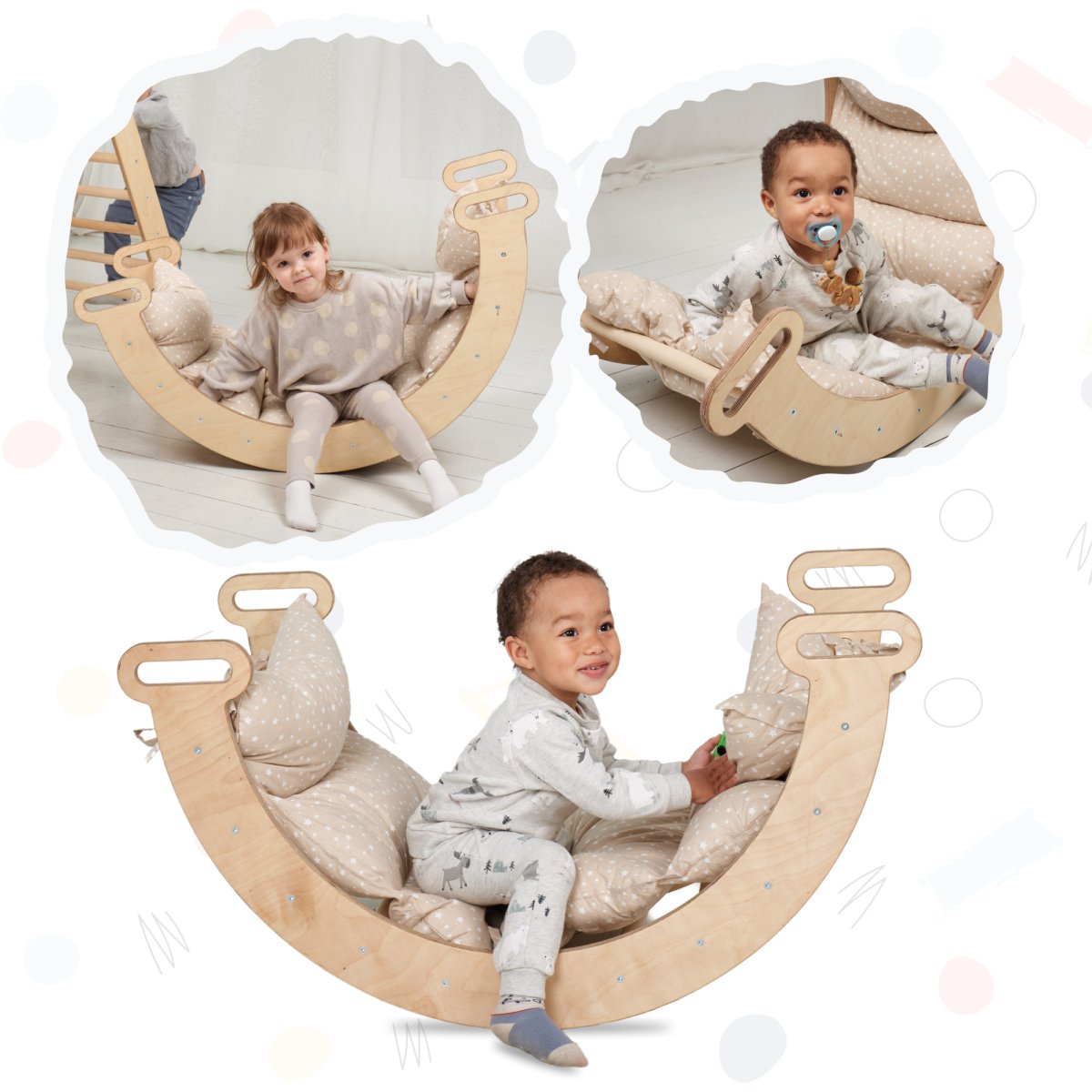 Climbing Arch + Cushion - Montessori Climbers for Toddlers-1