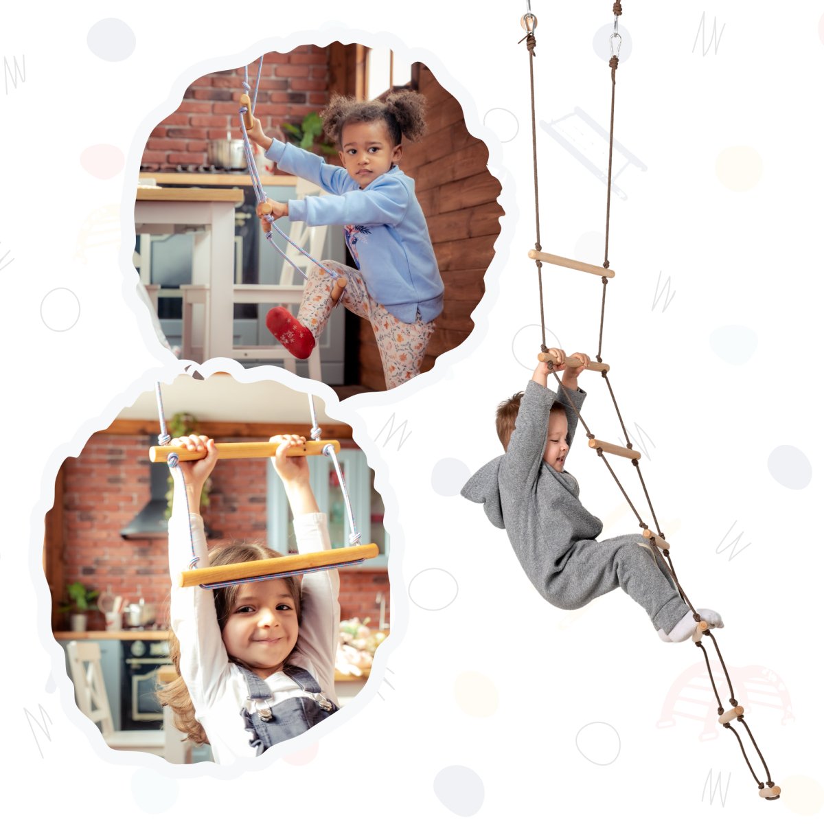 Climbing rope ladder for kids 3-9 y.o.-0