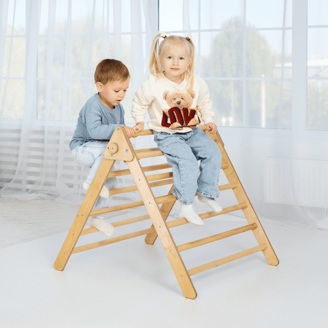 Indoor Montessori Triangle Climbing Ladder for Toddlers 1-7 y.o.-0