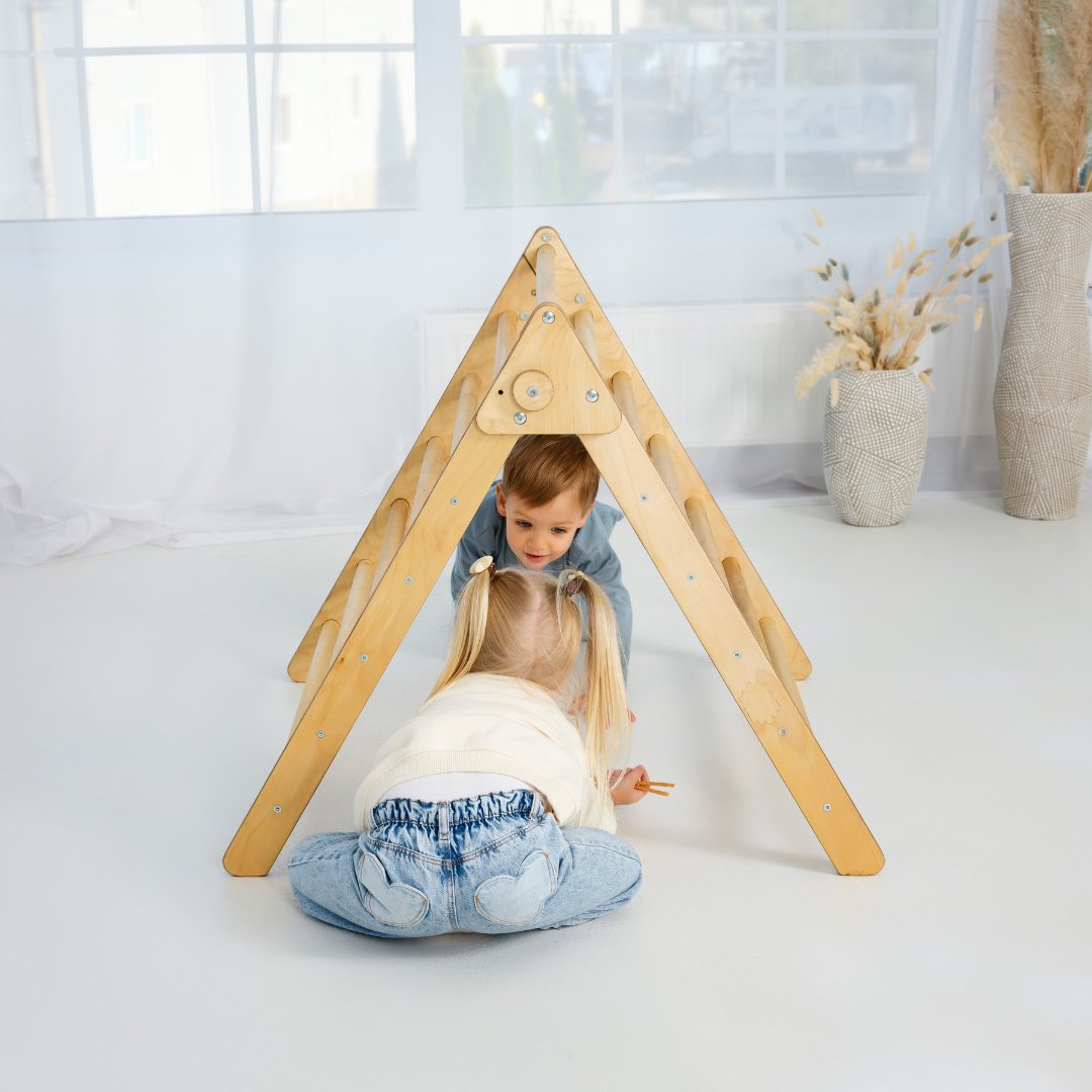 Indoor Montessori Triangle Climbing Ladder for Toddlers 1-7 y.o.-8