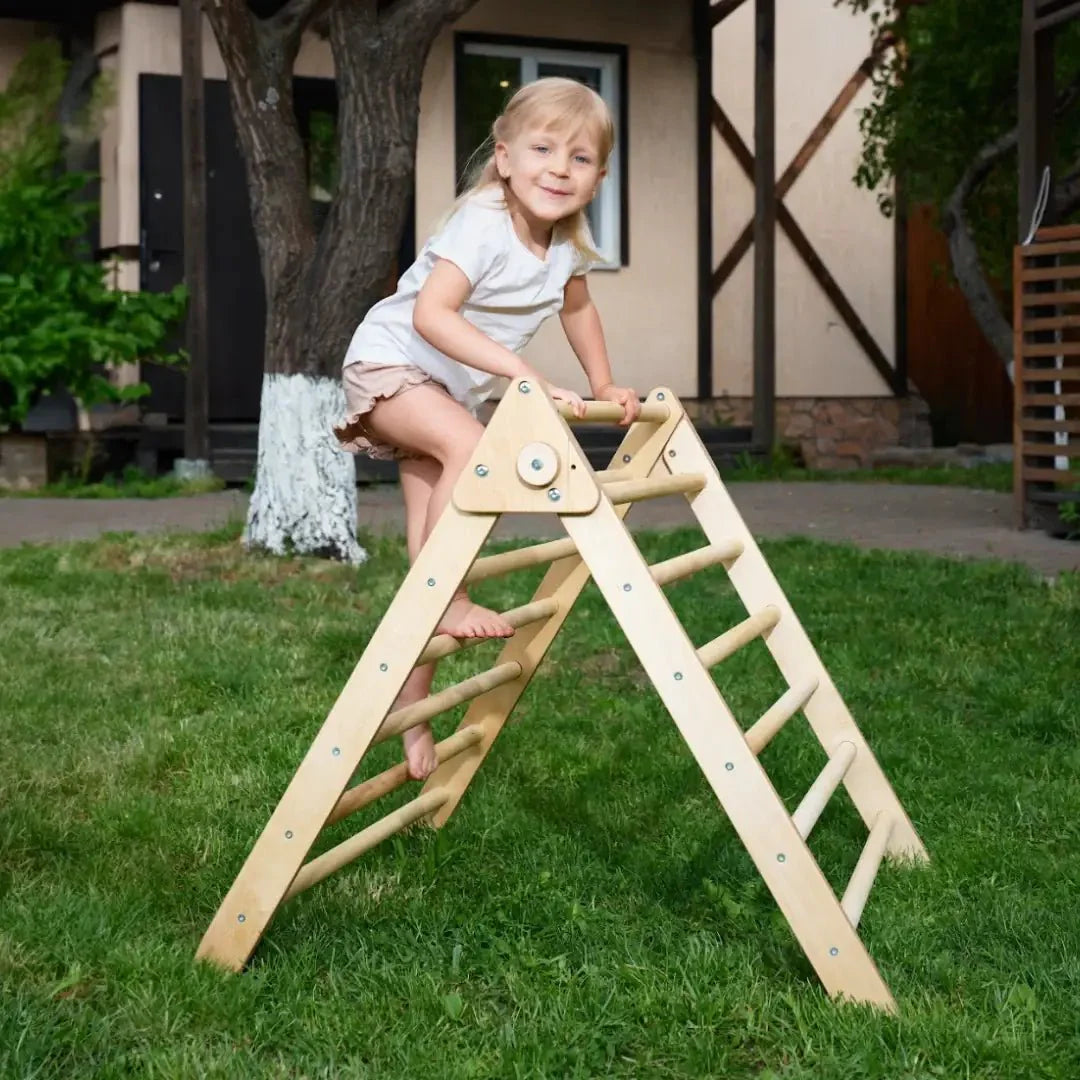 Indoor Montessori Triangle Climbing Ladder for Toddlers 1-7 y.o.-4