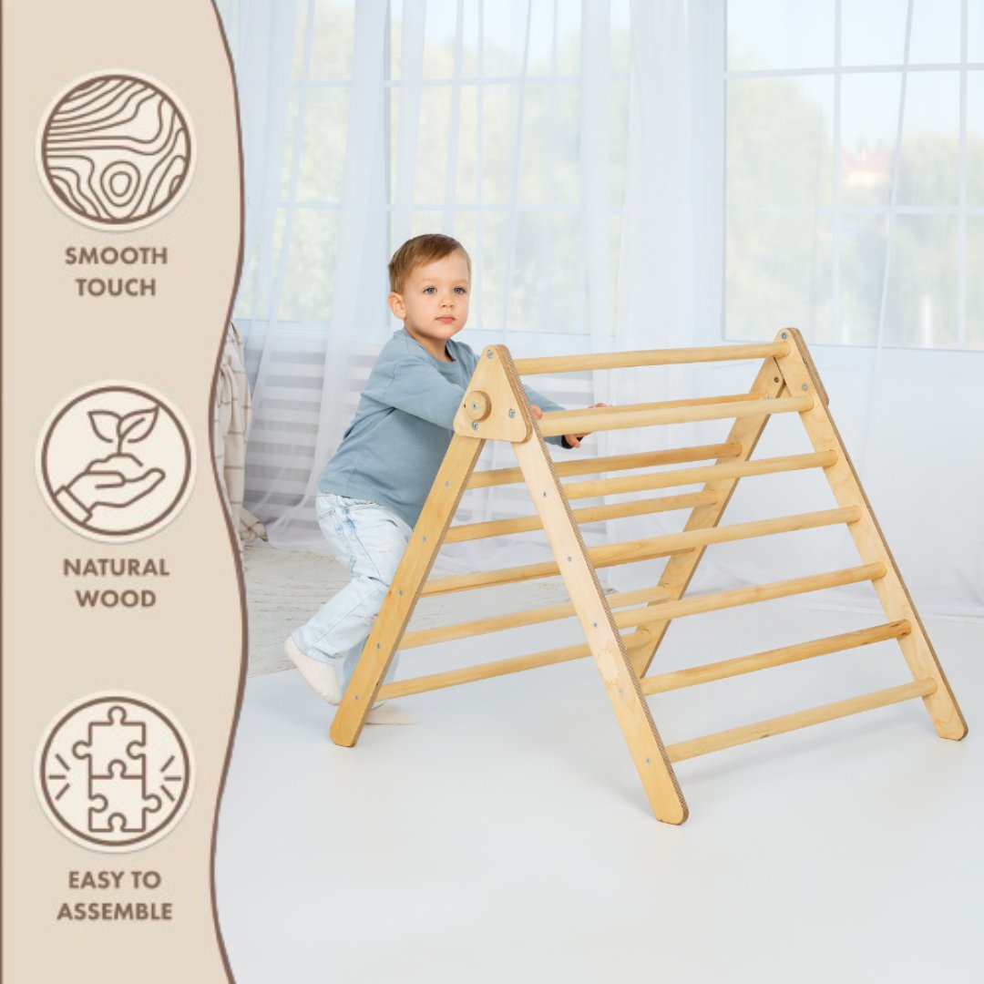 Indoor Montessori Triangle Climbing Ladder for Toddlers 1-7 y.o.-1