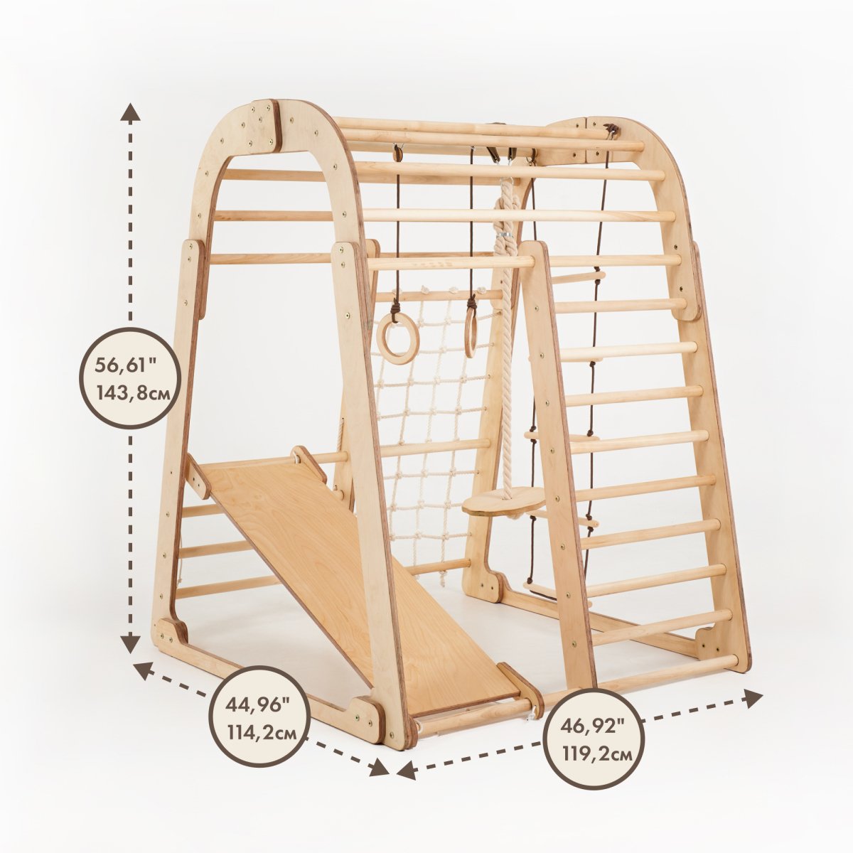 Indoor Playground for Toddlers - 7in1 Playground + Swings Set + Slide Board + Art Set-2