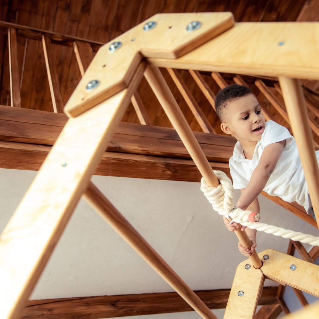 Indoor Wooden Playhouse with Swings-10