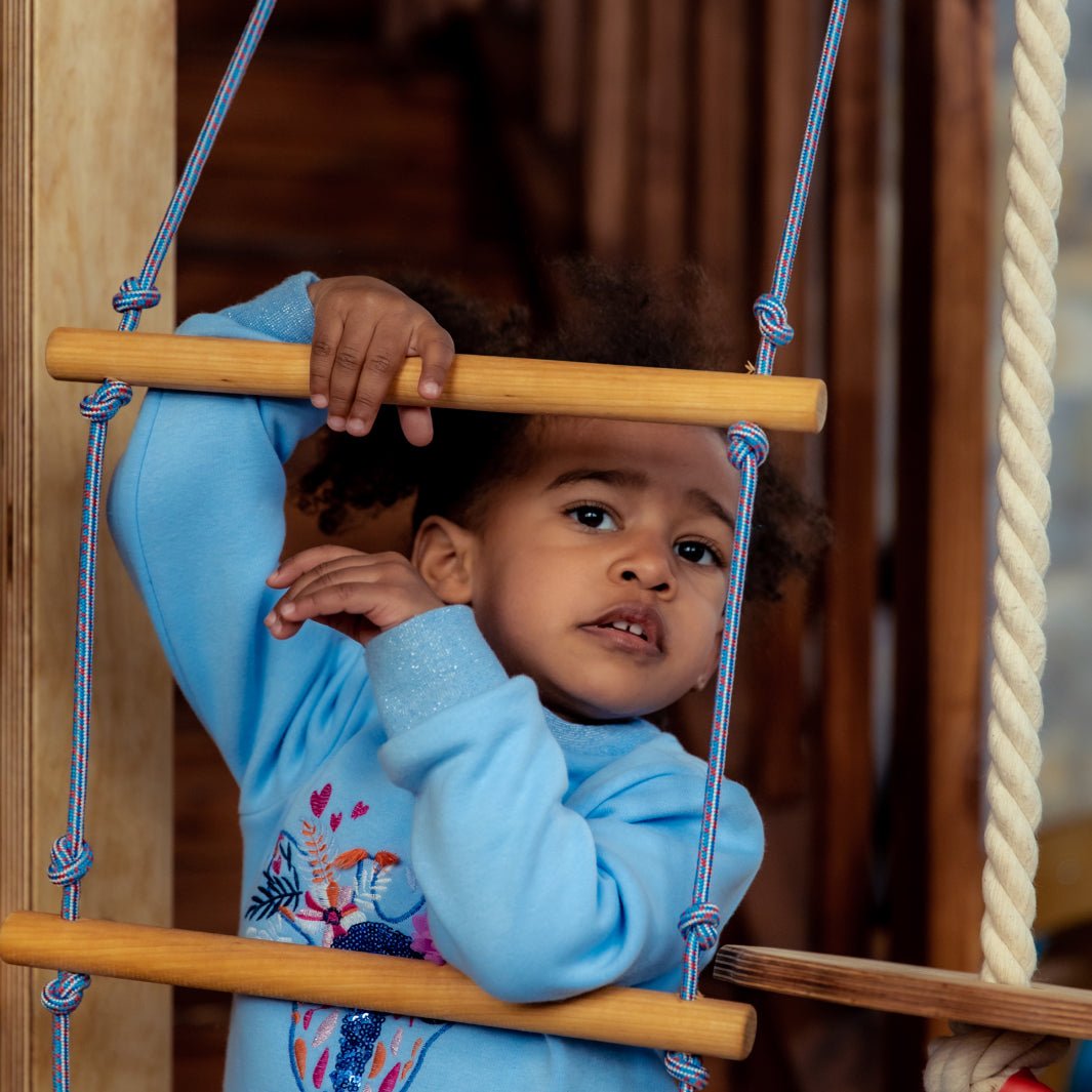 Indoor Wooden Playhouse with Swings-11