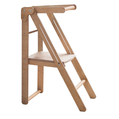 Foldable Step Stool for Toddlers - Kid Chair That Grows - Beige-1