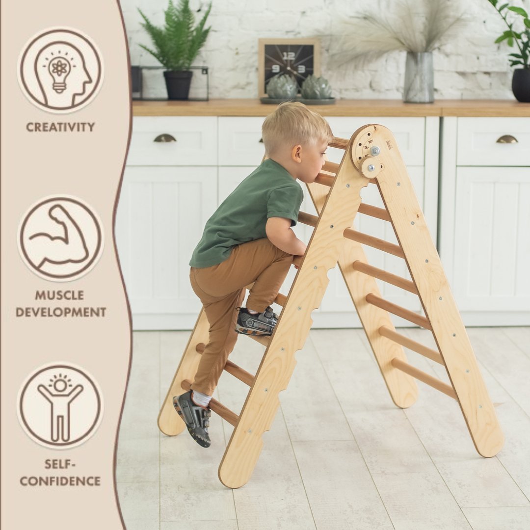 Montessori Triangle Ladder - Handmade Climber for Kids 1-7 y.o.-3