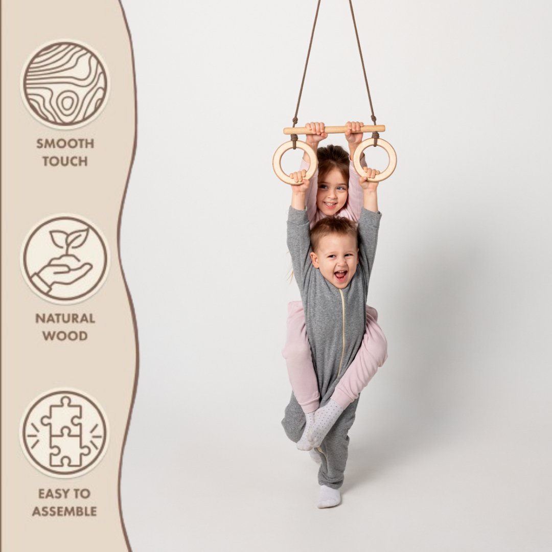 Trapeze swing bar with rings-4