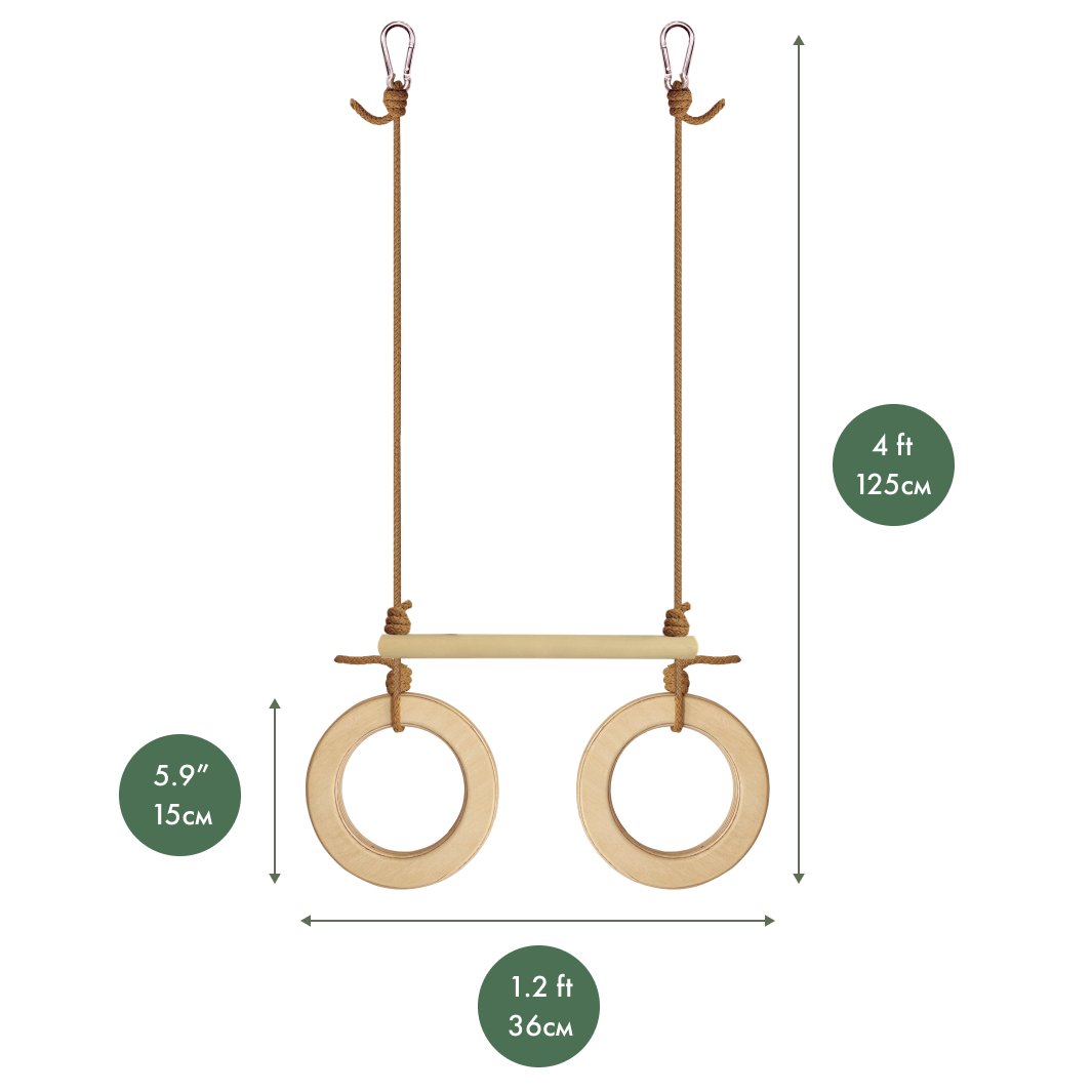 Trapeze swing bar with rings-2