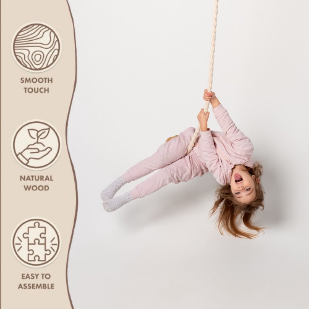 Wooden rope swing for kids-2