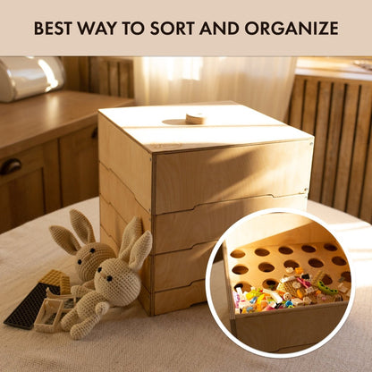 Wooden storage/sorter for constructor-5